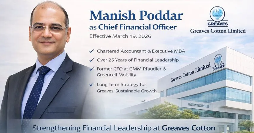 Greaves Cotton Announces Manish Poddar as CFO